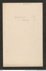 Nachlass Franz Steindachner, historischer Umschlag, Korrespondenz Richard Kossmann, Inv.Nr. 277.04, Seite 1